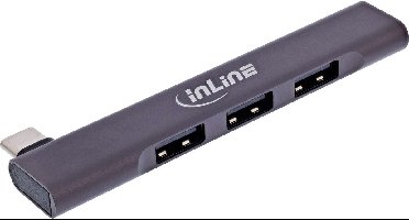 InLine USB hub (USB-C) | 4x USB-A | USB2.0/3.0 | compact
