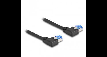 SFTP CAT6a netwerkkabel | haaks (rechts) / haaks (rechts) | zwart | LSZH | 2 meter