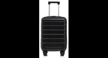 Blauw-paarse kleurcontrasting is erg opvallend! 14/19 inch ABS-koffer 2-stuks-set, met omwentelbare wielen + combinatielock, en een bijbehorende 14 inch make-up tas die er perfect bij past.