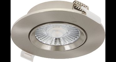 LED Inbouwspots Zilver - 6W – IP44 – 3000K - Dimbaar