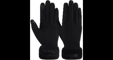 Handschuhe-Damen-Winter-Touchscreen-Mit-Samt-Warme-Dick-Wolle-Zwart