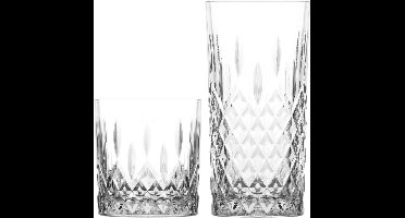 Mammoet - Rose - Glazenset - 12 stuks - 36 cl & 33 cl - Longdrinkglazen & Waterglazen