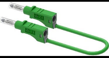 Electro PJP 2211/600V-CD1-50V Meetsnoer Bananenstekker 50 cm Groen 1 stuk(s)