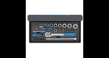 Gedore Doppeldoppen Set 1/4"-1/2" 52 Delig in Textiel Tas