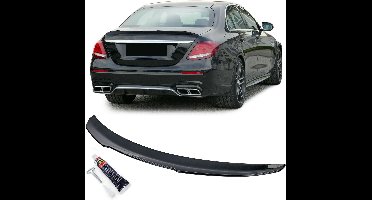 Achterklep Spoiler Voor Mercedes E Klasse W213 2016 t/m 2020 Ducktale Extention Lip Styling Hoogglans Zwart