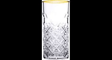 Pasabahce Timeless Longdrinkglas 45 Cl Gouden Rand - 4 Stuks