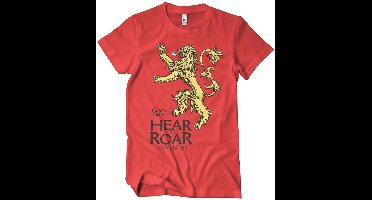 Game of Thrones T-Shirt LannisterHear Me Roar T-Shirt WB-1-GOT002-H7-3 Red-M