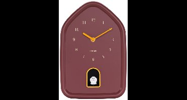 Karlsson Wandklok Modern Doggy - Rood - 29.1x20x29.1cm - Wandklok Modern