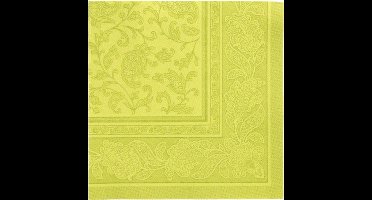 50 Servetten ROYAL Collection 1/4 vouw 40 cm x 40 cm lime Ornaments