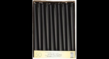 papstar leuchterkaarsen- 22 mm- zwart- 50 stuks pack