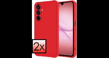 Hoesje - 2 Stuks - Geschikt voor Samsung Galaxy A17 - Sterk & Shockproof - Case Siliconen - Back Cover - Telefoon Hoes - Rood