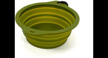 Vouwbare Dierenbak Gloria Groen Siliconen Aluminium 550 ml