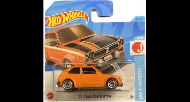 Hot Wheels 73 Honda Civic Custom Oranje - Schaal 1:64