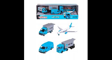 Majorette Maersk Logistiek Voertuigenset - 4 Metalen Modellen