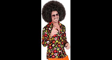 Jaren 70 shirt flowers heren