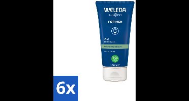 6 x WELEDA - Reinigingsgel & Baardwash 2‑in‑1 Men - 100 ml - Reinigingsgel - Baardwas - Gezichtsreiniger - Baardverzorging - Natuurlijke Verzorging