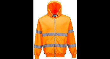 Portwest Hi-Vis Zipsweater met capuchon en rits B305 - Oranje - S