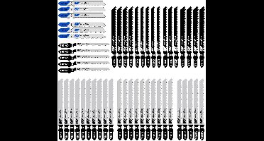 52 stuks decoupeerzaagbladen set - hoogwaardig koolstofstaal decoupeerzaagblad - voor hout, metaal en kunststof - universeel geschikt
