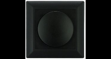 Dimmerknop Zwart met Centraalplaat en Raamwerk - EcoDim