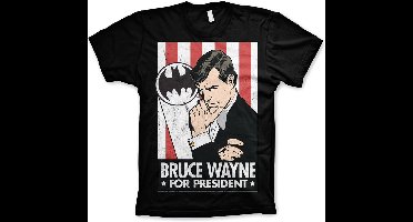 Batman Bruce Wayne For President T-Shirt Black-L