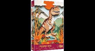 Trefl 160, 40th anniversary, Paper Art: Dinosaur, FSC Mix 70%, 160 stuk(s), Dinosauriërs, 6 jaar