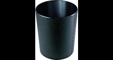 Prullenmand topkwaliteit rundleder - Zwart