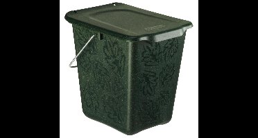 Rotho Greenline compostemmer - GFT afvalbak 7L - BPA vrij - zwart met patroon