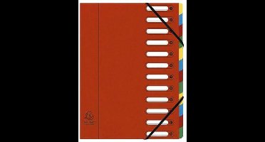 Exacompta Nature Future A4 Sorteermap, 12 vakken, 320 x 240 mm, Karton, Rood