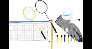 Scatch Volleybal- en Badmintonset - met Net, Rackets, Shuttles en Bal - Draagtas - 310 x 168 cm