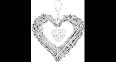 Wanddecoratie met hartjes, mandkrans in hartvorm, voor bruiloft, feest, huis en slaapkamer. Vertaling: Muurdecoratie met hartjes, een mandkrans in de vorm van een hart, geschikt voor bruiloften, feesten, het huis en de slaapkamer.