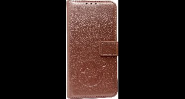 HEM leren Book Case (geschikt voor 15 Plus) iPhone 15 Plus hoesje met 3 pasjesuitsnedes - Portemonneehoesje - Pasjeshouder - Rose Gold