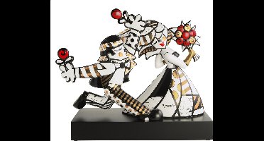 Goebel - Romero Britto | Decoratief beeld / figuur Golden Follow Me | Porselein - 48cm - Limited Edition - met echt goud