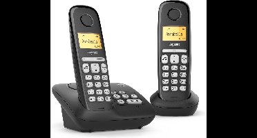 Gigaset AL220A Duo v2 - Duo DECT telefoon met antwoordapparaat - Zwart