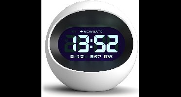 Newgate Centre Of The Earth LCD Alarm Klok - Wit