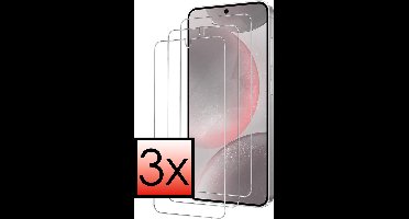 Screenprotector - 3 Stuks - Geschikt voor Samsung Galaxy S24 Plus - Extra Sterk - Beschermglas - Gehard Glas - Tempered Glass - Screen Protector - Bescherm Cover