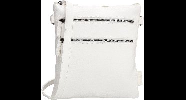 Beagles Langreo Crossbody Tas Schoudertasje met handige Ritsvakken - Dames Tas - Wit