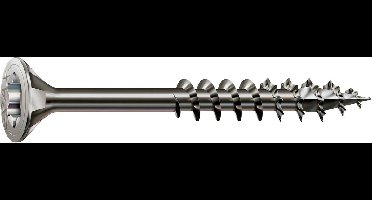 Roestvaststalen schroef, 4,5 x 50 mm, 180 stuks, Deeldraad, Verzonken kop, T-STAR plus T20, 4CUT, Roestvast staal A2 - 8000000276538