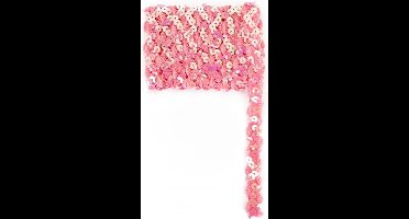 Paillettenband breed elastisch roze