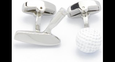 Manchetknopen - Golfbal Wit en Golfclub