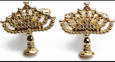 Manchetknopen - Kandelaar Goud Chanoeka