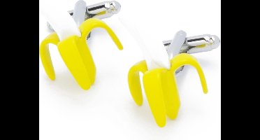 Manchetknopen - Banaan Gepelde Bananen Wit en Geel