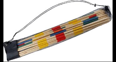 Longfield Mikado jumbo 80 cm in net - Concentratie en behendigheidsspel - Familiespel - XXL stokken - Geschikt voor binnen en Buiten