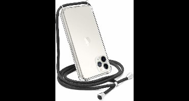 Hoesje Geschikt voor iPhone 11 Pro Anti Shock Hoesje Celebrity Draagriem - Transparant