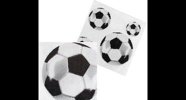 Boland - Tafeldecoratie > Wegwerp Servies - Voetbal Servetten 33x33cm 12 stuks