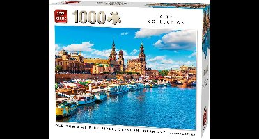 KingPuzzel - 1000 Spuzzelstukjes -OLD TOWN AT ELBE RIVER, DRESDEN, GERMANY