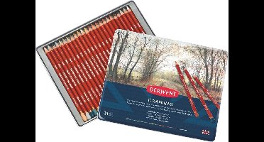 Derwent High Lightfast Kleurpotloden in Blik - Set van 24 Tekenpotloden