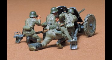 Tamiya Modelbouwpakket Militaire voertuigen - 35035 German 3,7cm Kanone PAK 35/36 w/4 Figures Plastic - 1:35 - Modelbouw