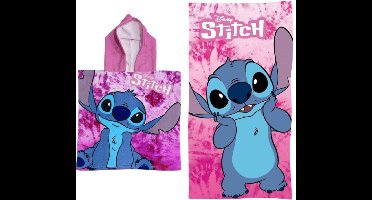 Lilo & Stitch strandset; poncho en strandlaken