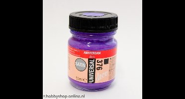Acrylverf Zijdeglans - Deco - Universal Satin - 376 purper - 50 ml - Amsterdam - 1 stuk