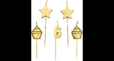 Party cake candles - 6 years